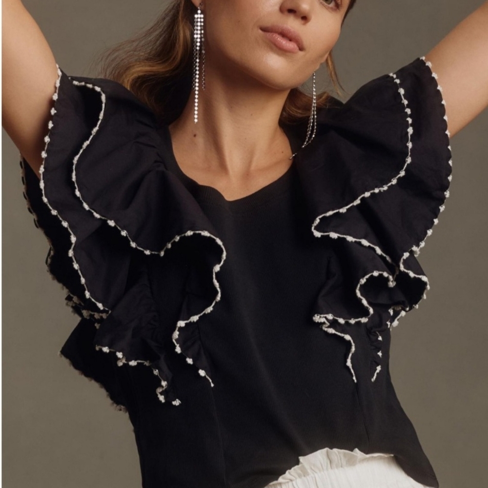 Anthropologie Ruffle Top